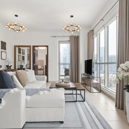 Stunning 1-Bedroom Apartment With Full Burj Khalifa View - 5-Min Walk To Dubai Mall Extérieur photo