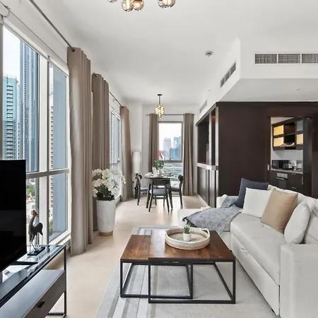 Stunning 1-Bedroom Apartment With Full Burj Khalifa View - 5-Min Walk To Dubai Mall Extérieur photo